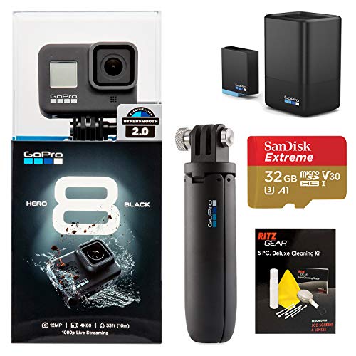 GoPro Hero 8 Black Action Camera + GoPro Dual Battery Charger with