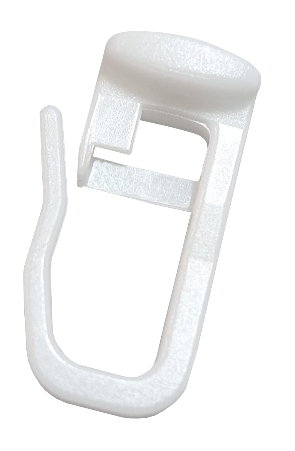 Pleated Gliders/Curtain Hooks with Flat Head 11 x 9 mm, Plastic, White (Pack of 200)