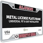 Desert Cactus University of Georgia Car Accessories Bulldogs Metal License Plate Frame and Tag Holder for Front or Rear of Car (Alumni)