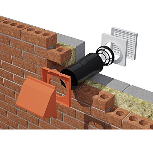 Anti Draught Air Ventilator Core Drill White Hooded Cowl Wall Cavity