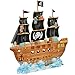 CP Toys Wooden High Seas Adventure Pirate Ship Playset with 6 Figures and Accessories