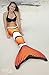 Fin Fun Mermaid Tail, Reinforced Tips, Monofin, Clown Fish, Child 12