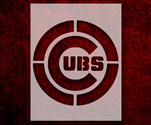 Chicago Cubs 8.5" x 11" Custom Stencil FAST FREE SHIPPING (338)