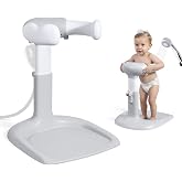 Orzbow Baby Bath Stand with Non-Slip Base - Adjustable Height, Gray | Toddler Shower Standing Support for Infant 6-36 Months, Easy to Use, Ideal Gift