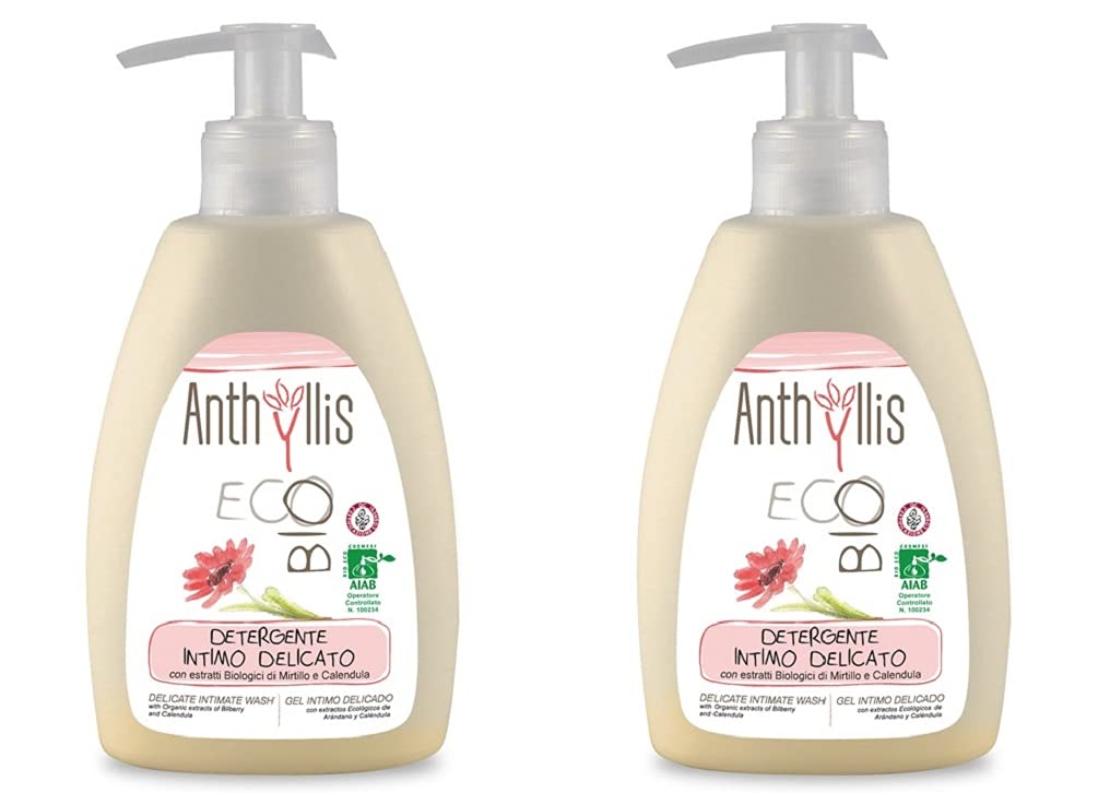 Anthyllis Organic Intimate Wash – Natural Feminine Hygiene Cleanser, pH-Balanced, Gentle Daily Care for Sensitive Skin, Free from Parabens & Sulphates, Eco-Friendly Formula (300 ml (Pack of 2))