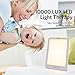 AIRSEE Light Therapy Lamp 10,000 Lux - Happy LED Bright White Therapy Light Sun Lamp with Adjustable Stepless Brightness Controls and 3 Different Lights Compact Size