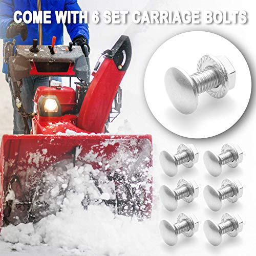 TUTDSE 6Set Skid Shoe Bolts Carriage MTD, Cub Cadet Snow Blower 304 Stainless Steel Snowblower Skid Shoe Mounting Bolts Accessories Kit (5/16-18) 3/4" 784-5580