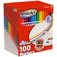 RoseArt SuperTip Assorted Color Washable Markers 100-Pack