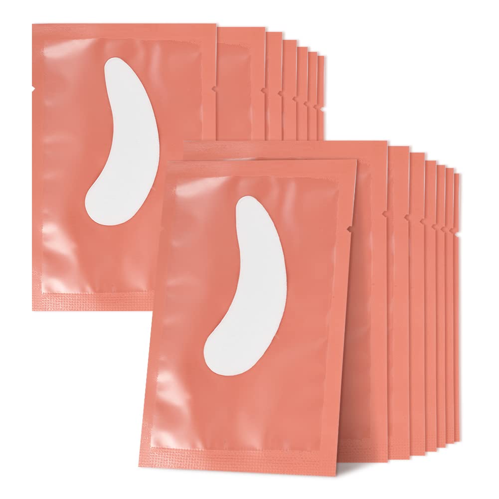 Lunamoon Eye Pads for Eyelash Extension Eyelash Pads Eyelash Extension Pad Eyelash Colouring Pad Eyelash Lifting Pad Eye Gel Patch for Eyelash Extensions 50 Pairs (Willowleaves Pink)