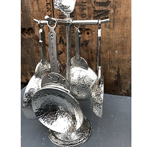 Crosby & Taylor Bird Pewter Measuring Cups with Display Post