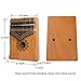 BinDor 17 Key Kalimba Thumb Piano, Finger Piano Mbira Kalimba Solid Mahogany Body Portable Easy-to-learn Musical Instrument with Tuning Hammer