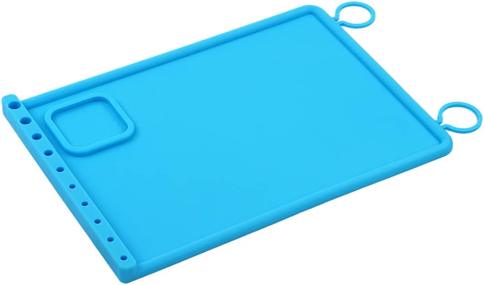 YHSWE Non-stick Slab Silicone Wax Mat Pad Rectangle Sheet 1Piece Blue