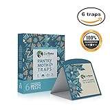Non-Toxic Insecticide & Odor Free Glue Pantry Moth Traps (6-Pack) - EcoHome USA