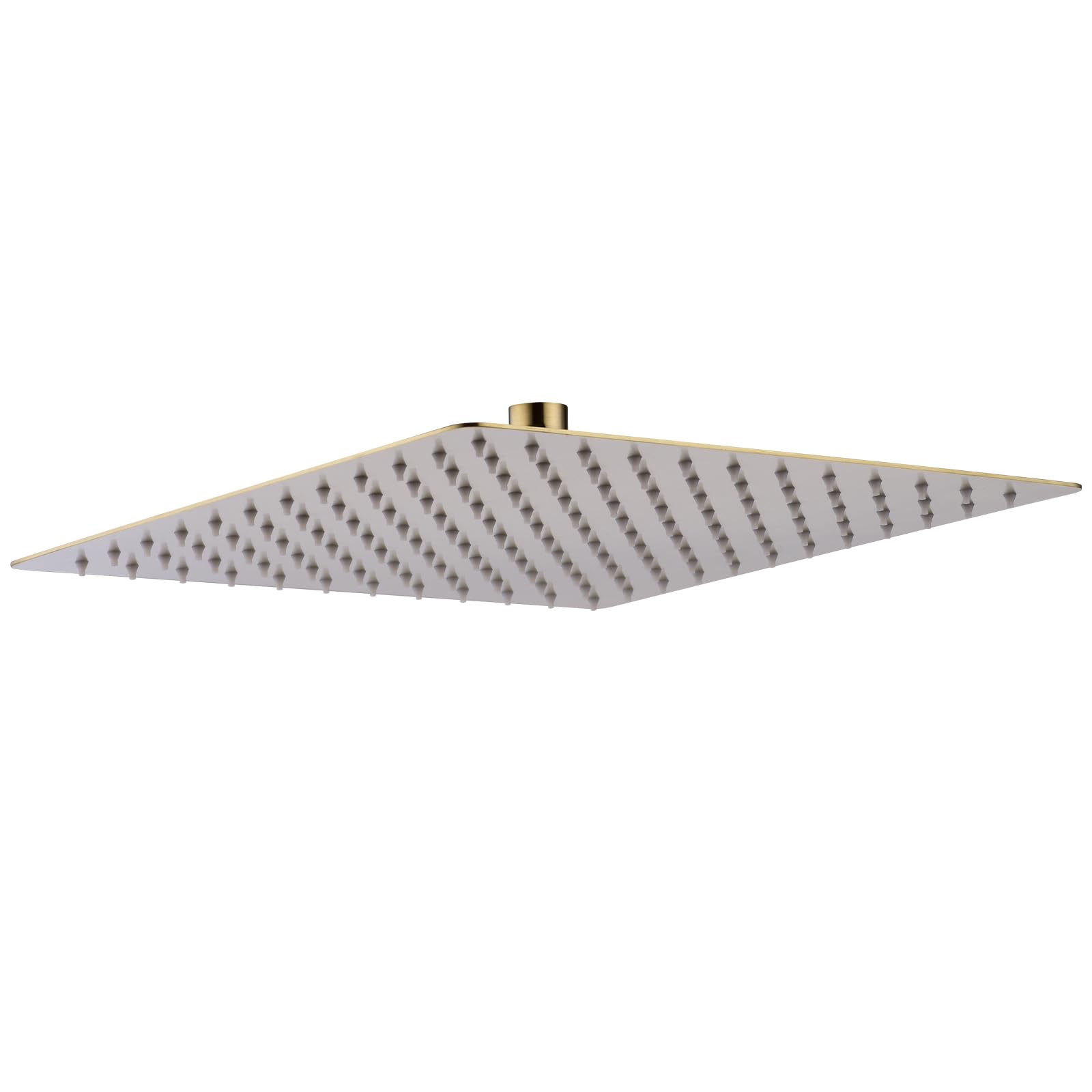 Photo 1 of 12 Inch (30CM) Bathroom Square Shower Head, SUS 304 Stainless Steel Ultra-Thin Design-Pressure Boosting High Pressure High Flow Rainfall Shower Head,Matte Brushed Gold
