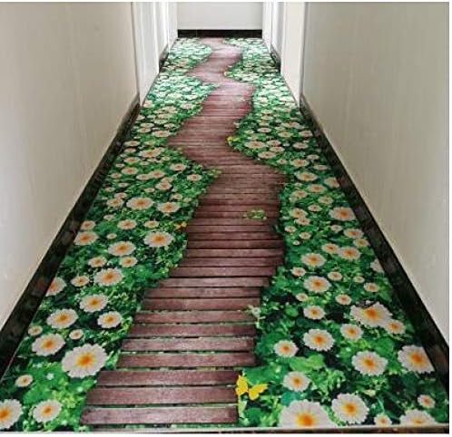 GSYDDTG 3D Creative Door mat Plant Carpet Printing Hallway Carpets Bedroom Living Room Tea Table Rugs Kitchen Bathroom Antiskid Mats