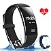 Fitness Tracker,Smart Fitness Watch Activity Tracker Sleep Blood Heart Rate Monitor Call Message Reminder with Sport GPS Tracker Calorie Counter Waterproof Bluetooth Wristband for iOS & Android