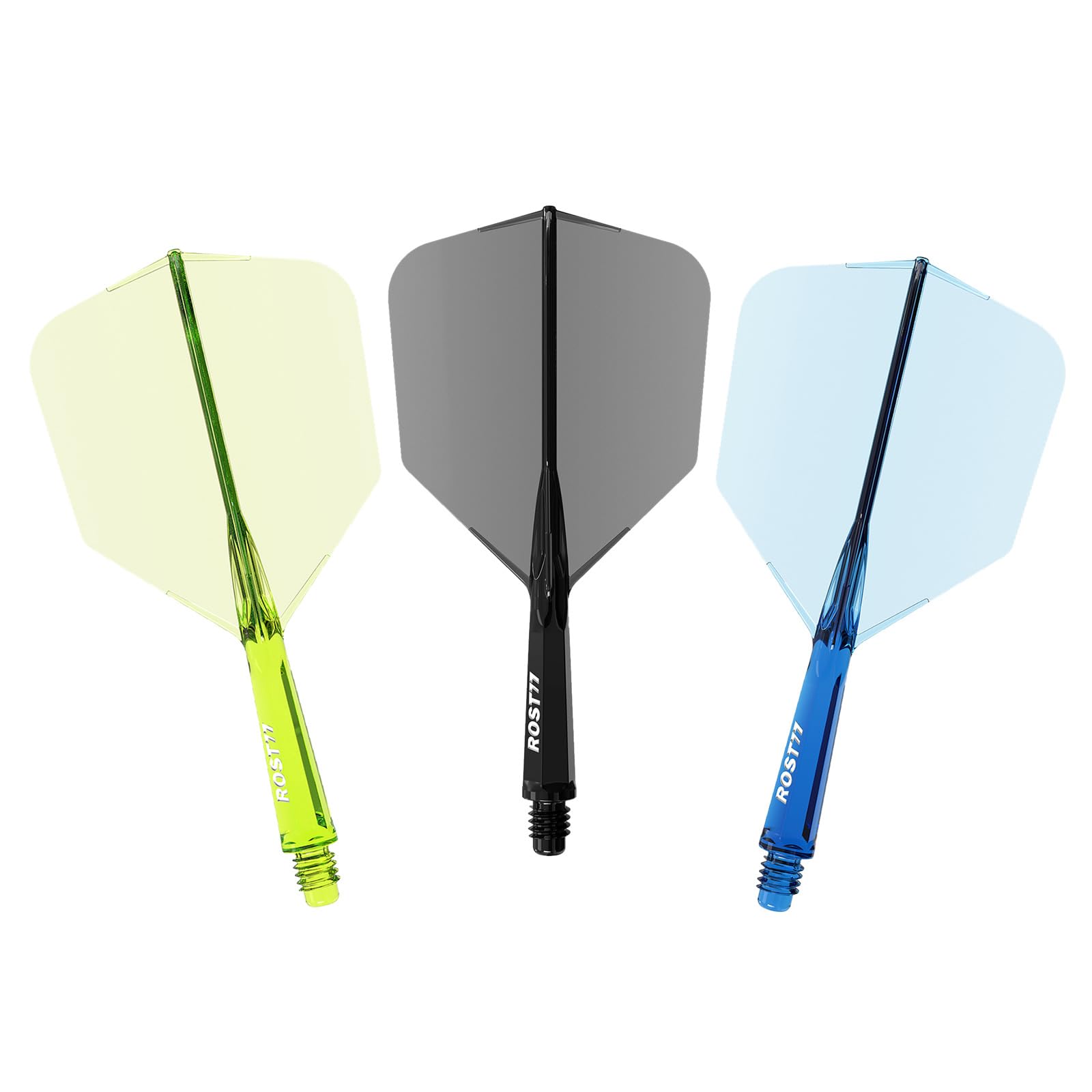 CUESOUL ROST 77 Integrated Dart Shaft and Flight,Big Wing Shape,Set of 3(clear color series)