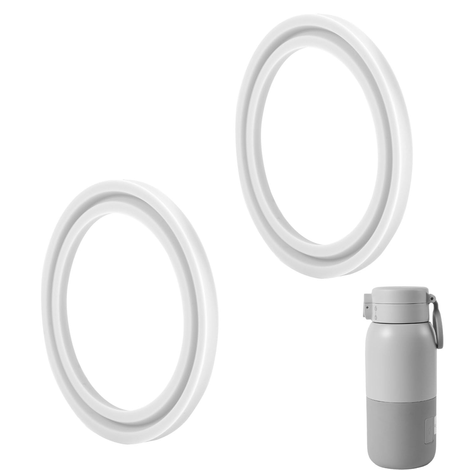 Photo 1 of 2pcs Seal Rings for BOLOLO Portable Bottle Warmer, Durable Silicone Ring BPA Free Leak-Proof Replacement Gasket Sealing O Rings Compatible with BOLOLO