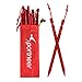 Sportneer 10x Tent Stakes Heavy Duty pegs with Carrying Pouch, Red