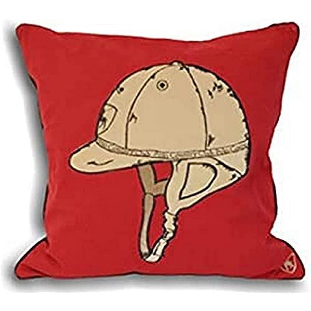 Riva Paoletti "Polo Helmet" Cushion Covers, Red, 45 x 45 cm