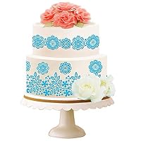 Cake Fondant Lace Mold Sugar Lace Mat Sugar Craft Flower Embossed Silicone Lace Mold For Cake Wedding Bakeware Decoration(Random Color)