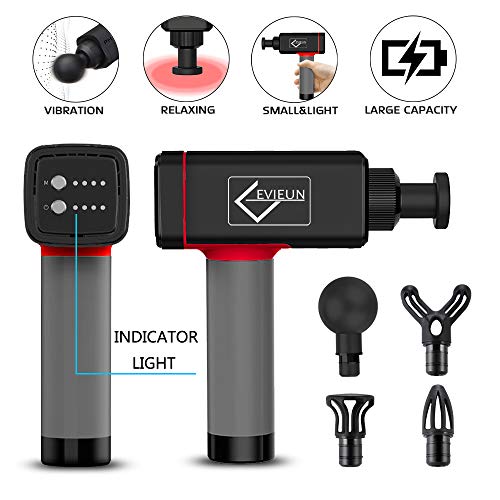 EVIEUN-Massagepistole-Massage-GunMuskel-Massagegeraet-mit-4-Massagekoepfen-4-Geschwindigkeiten-fuer-Profisportler-und-Trainer
