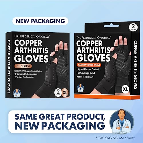 Dr. Frederick's Original Copper Arthritis Glove 2 Gloves Perfect