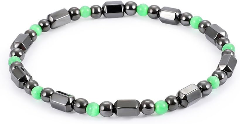 Fahou Magnetic Bracelet Bangle Acrylic Hematite Stone Therapy Health Care Jewelry Gift