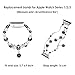 Simpeak Beaded Band Compatible with Apple Watch Series 10 (46mm) Series 9 8 7 (45mm) 6 SE 5 4 (44mm) 3 2 1 (42mm), Women Handmade Beaded Elastic Bracelet Compatible with iWatch 46mm 45mm 44mm 42mm