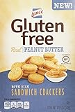 Lance Gluten Free Peanut Butter Bite Sized Sandwich Snack Crackers 5 Oz Box [4 Pack]