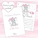 Rebanah Pink Elephant Girl Baby Shower Invitations with Envelopes for Elephant Theme Baby Shower -Fill in Invites (Large 5x7) 25 Count