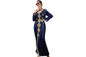 PolyJolly Handmade Bead Abaya Dress for Women Dubai Sadui Fancy Moroccan Kaftan Wedding Attire Collection