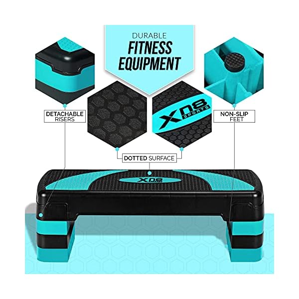 Xn8-Aerobic-Stepper-Fitness-Steps-Adjustable-Height-4-Level-Exercise-10cm-15cm-20cm-25cm-Anti-Slip-Steppers-for-Cardio-Home-Gym-Workout-Routines-Training Xn8 Steppers for Exercise Workout 4 Height Adjustable 10cm 15cm 20cm 25cm Exercise Step Non-Slip Aerobic Fitness Step…