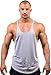 Iwearit Stringer Tank-Top (Grey-M) MADE in USA