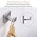 Bath Robe Hook, Aomasi SUS304 Stainless Steel Square Coat Towel Hook Utility Clothes Hanger for Bathroom Kitchen Wall Mount, Brushed Nickel
