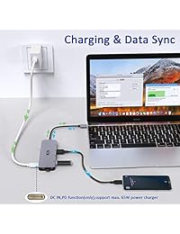 Izi   USB C HUB, 10 en 1 USB tipo C a HDMI, convertidor de audio, RJ 45 Ethernet, USB 3.0, lector de tarjetas de memoria SD TF para MacBook Pro 2017, Surface Pro y otros portátiles tipo C