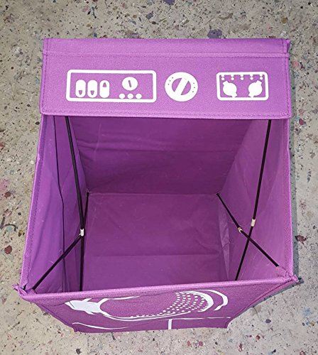 EVIDECO 8704180 Laundry Hamper Bag Basket Clothing Organizer WASHING MACHINE with Top Flap - Polyester and Fiberglass - Thumbnail 2