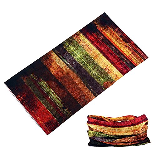 Ksweet 12-in-1 Colorful Plaid Bandana Headband Versatile Headwear Sport Seamless Neck Gaiter Helmet Liner Bandanas Balaclava Casual (3404)