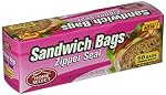 Sandwich bags zipper seal 50bags-6 1/2 (808829060737)
