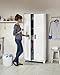 Keter Optima Wonder Free Standing Plastic Tall Storage Cabinet with 4 Adjustable Shelves, 72