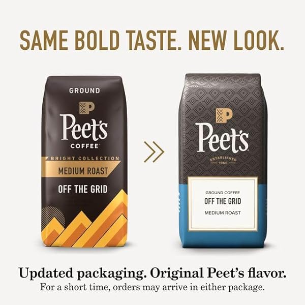 PEET’S COFFEE, MEDIUM ROAST GROUND COFFEE, 100% ARABICA COFFEE – OFF THE GRID BLEND 10.5 OUNCE BAG