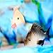 Hagao Artificial Fish Gray Snapper Simulation Fish Decoration Fake Toy Model Playset Sea Creatures Lifelike Stick to Fish Tank for Home Party Christmas Display 9.5