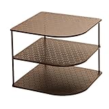 Seville Classics 3-Tier Corner Shelf Counter & Cabinet Organizer, Bronze