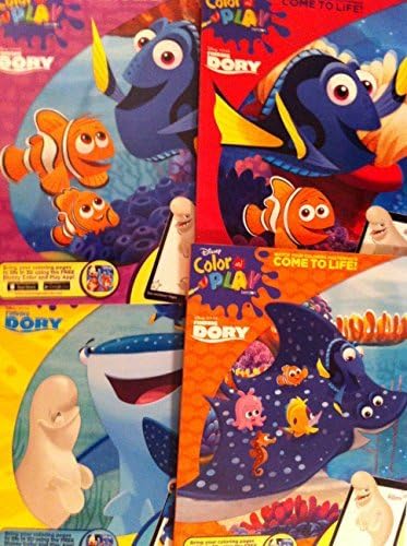 CleanIdeas Finding Dory Disney Pixar Coloring Book 8 x 11 Inch, 96 Pages Each (Pack of 4)