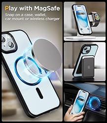 SUCGLES for iPhone 15 Case with MagSafe, [Strong