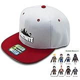 Fortnite Battle Royale Unisex Adjustable Hats with Minifigure Hip Hop Baseball Caps for Boys Girls (Fortnite Hat/Cap, Red/White)