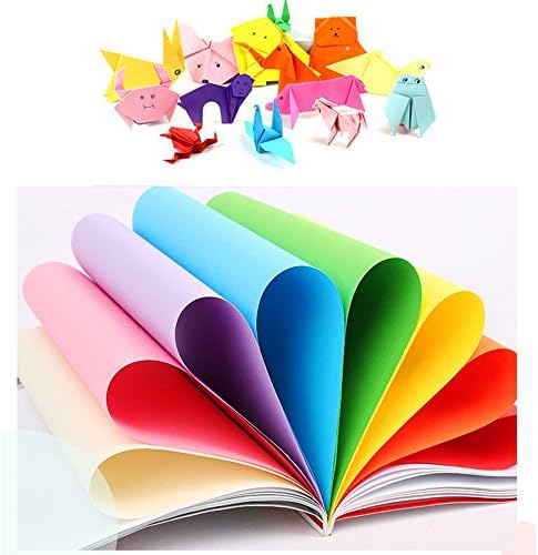 200 Sheets Origami Paper Single Double Sided 6inch 10 Color Folding Paper for Arts Crafts Projects kindergarten Children