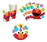 Elmo Birthday Party Supplies Set Plates Napkins Cups Kit for 16 by Designware