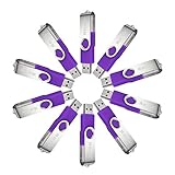 MECO 10Pcs 1GB 1G USB 2.0 Flash Drive Memory Stick Fold Storage Thumb Stick Pen Swivel Design Purple
