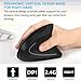 Lekvey Ergonomic Mouse, Wireless Mouse 2.4 GHz Optical Vertical Wireless Mice : Levels 6 Buttons, for Laptop, PC, Computer, Desktop, Notebook etc, Black